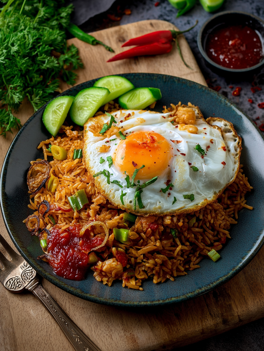 Oma's Nasi Goreng, de geur van thuis in elke hap. (Met sambal)