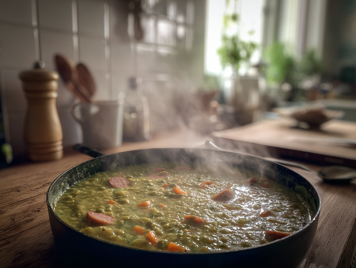 oma's erwtensoep met sambal