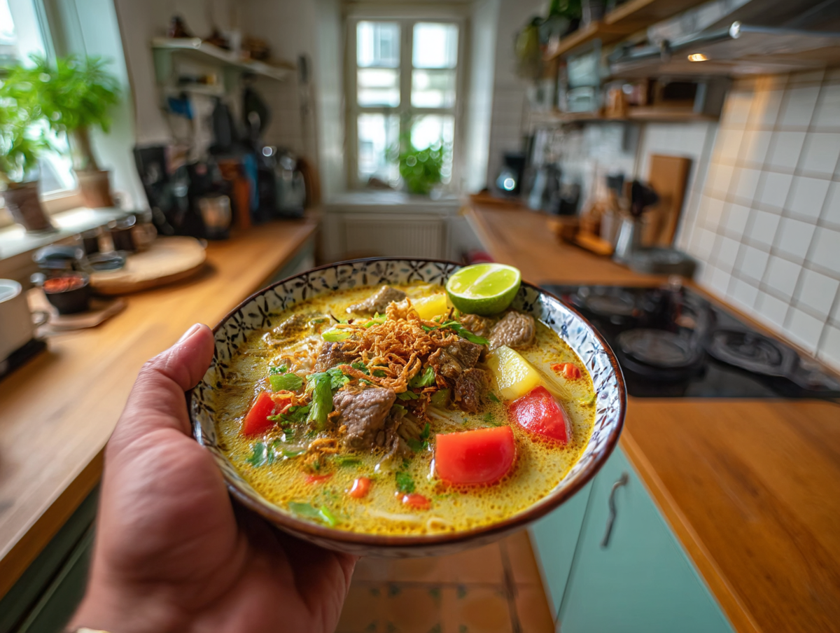 Soto betawi van oma met sambal