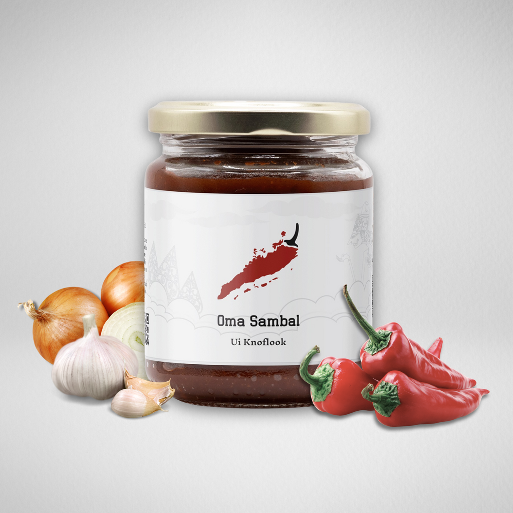 Sambal ui knoflook vooraanzicht