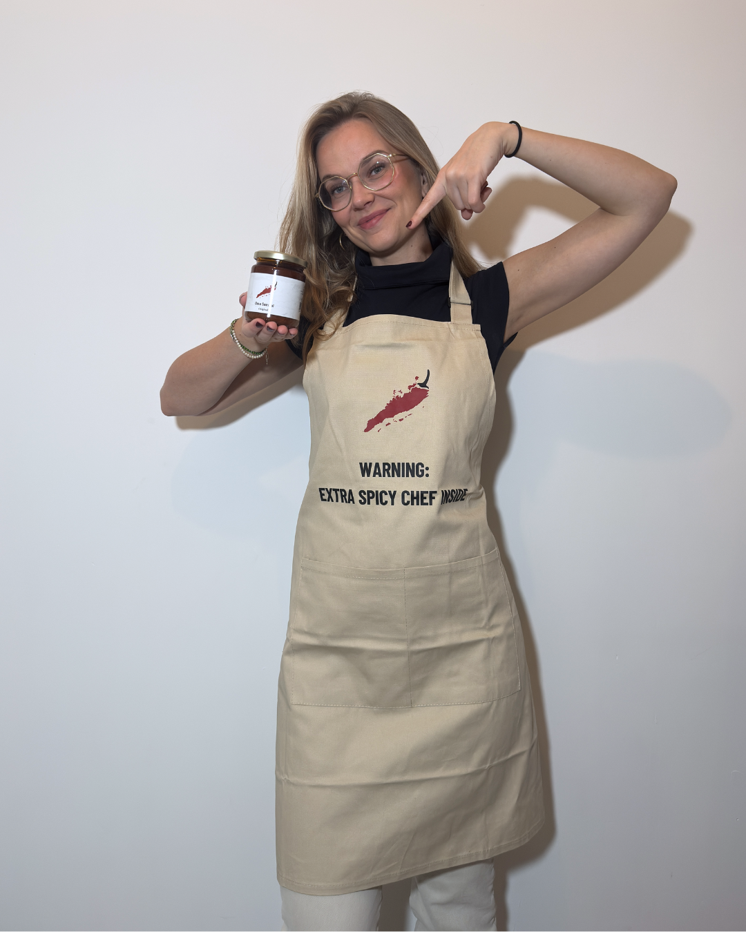 Keukenschort extra spicy chef inside Oma Sambal