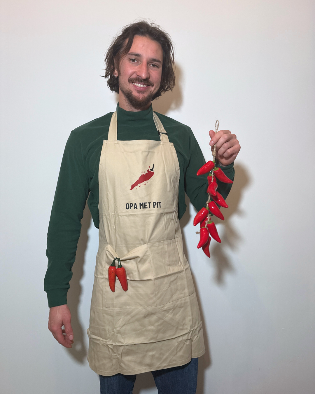 keukenschort opa met pit oma sambal